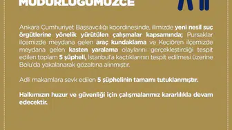 Ankara'daki suç örgütü üyeleri Bolu'da yakayı ele verdi