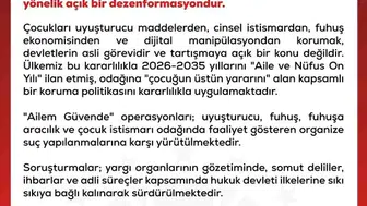 DMM'den Ailem Güvende operasyonlarına yönelik iddialara sert yanıt: Hedefimiz suç yapılanmaları