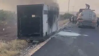 Kurtalan'da TPAO'ya ait jeneratör taşıyan tır kaza yaptı: Kurtarma çalışması sırasında yangın çıktı