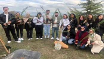 Söğüt Meslek Yüksekokulu, fidanları toprakla buluşturdu