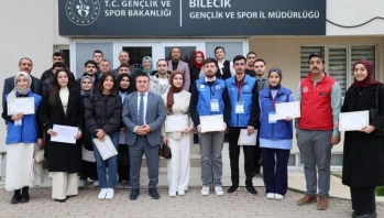 Bilecik’te Gönüllü Gençlere Emekleri Belgelerle Taçlandı