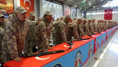 Kütahya’da 2025/4A Tertip erler yemin ederek usta birliğine geçti