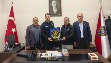 Bilecik Muhtarları Yenipazar İlçe Emniyet Amiri Kurtul’u Ziyaret Etti