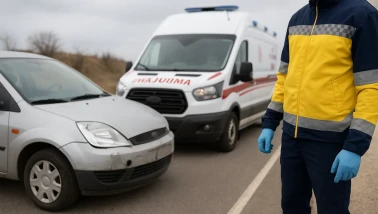 Kazada Yaralanan Sürücü Sağlık Görevlisini Darp Etti