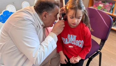 Afyonkarahisar’da anaokulu öğrencilerine sağlık taraması yapıldı