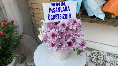 Bir Saksıya Ayırdığı Çiçekleri Küçük Çocuklar İçin Ücretsiz Yaptı