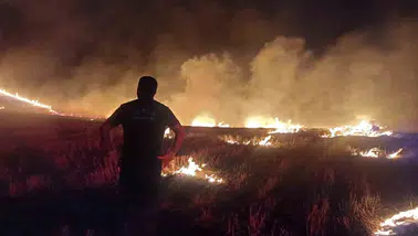 Çorum'da 7 köyün sınırındaki tarlalarda yangın: Ekipler alevlere havadan ve karadan müdahale ediyor