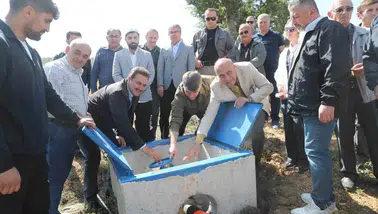 Beldağ köyünde 20 hektarlık tarım arazisi modern sulama sistemine kavuştu
