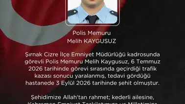 Şırnak'ta görev başında yaralanan polis memuru Melih Kaygusuz şehit düştü