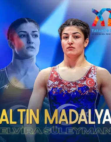 Erzincanlı güreşçi Kamaloğlu, Akdeniz Oyunları'nda altın madalya kazandı