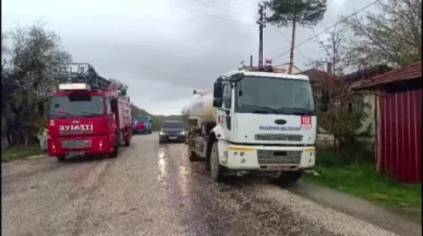 Bilecik’te yıldırım düşen evde yangın çıktı