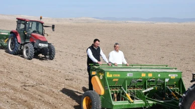 Beylikova Belediyesi hububat ekimine başladı