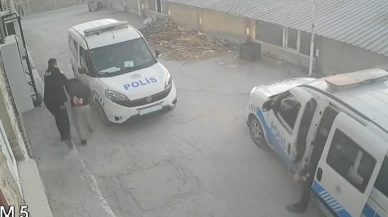 Aracıyla çarptığı kişiyi demir çubukla öldüren katil zanlısının yakalanma anı güvenlik kamerasında