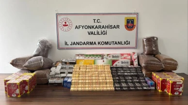 Jandarma ekiplerince yapılan baskında kaçak sigara ve tütün ele geçirildi