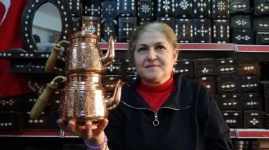 Gaziantep’te kadın bakır ustası: 10 yıldır ilmek ilmek bakıra hayat veriyor