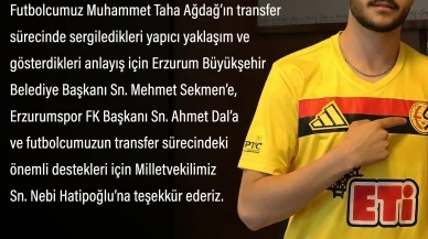 Eskişehirspor’dan Taha Ağdağ transferi için teşekkür mesajı