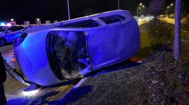 Takla Atan Otomobilden Burnu Bile Kanamadan Çıktı