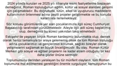 Roman Derneğinden Açıklama: "Çocukların Görüntüleri Bizi Derinden Üzdü"