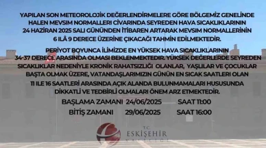 Valilik uyardı: Gölge bile serinletmeyecek!