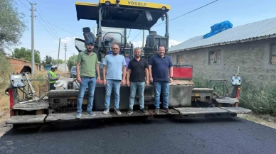 Şuhut’ta Ortapınar köy yolunda asfalt çalışmaları tamamlanmak üzere