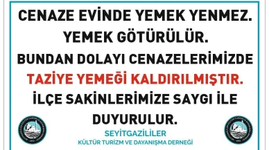 Seyitgazi’de Taziye Yemeği Uygulaması Kaldırıldı