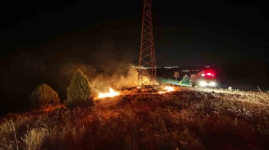 Bilecik’te Yüksek Gerilim Hattı Altında Çıkan Yangın Korkuttu