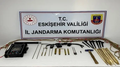 Eskişehir’de Kaçak Kazı Yapan 5 Şüpheli Suçüstü Yakalandı