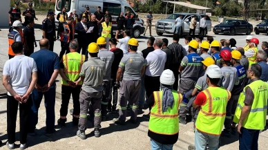 Hisarcık konsantratör tesislerinde yer üstü maden tatbikatı