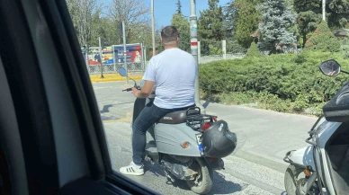 Eskişehir’de Akılalmaz Manzara: Kask Başta Değil Plakada