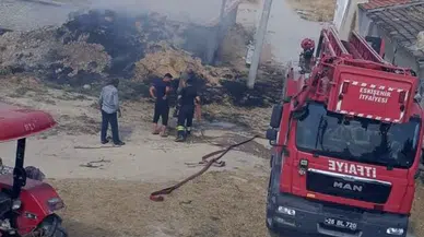 Eskişehir Günyüzü’nde Saman Balyaları Yangında Küle Döndü