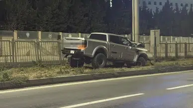Arazi aracı PTS direğine çarptı: 1 yaralı