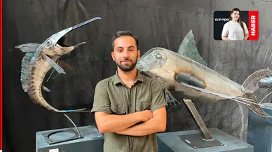 Balıkçı Ailesinden İlham Aldı, Hurda Metallerle Sanat Yarattı