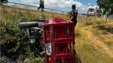 Bilecik’te Elektrikli Motosiklet Şarampole Devrildi