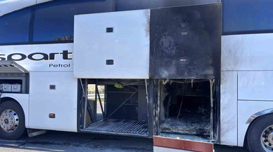 Eskişehir’de Yolcu Otobüsünün Bagajı Alev Aldı
