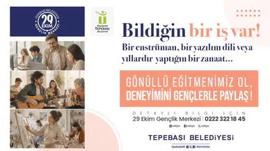 Tepebaşı Belediyesi’nden Gençlere Gönüllü Eğitmen Desteği