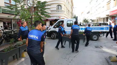 Tepebaşı'nda kaldırım işgaline zabıta müdahalesi