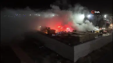 Eskişehir’de fabrika bahçesindeki yangın söndürüldü
