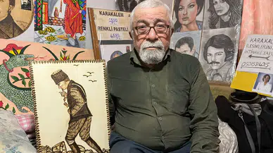 72 Yaşında Sanat Aşkı: Eserlerini Tahtaya Yakarak İşliyor