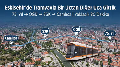 Eskişehir'de Tramvayla Bir Uçtan Diğer Uca Gittik: Kaç Dakika Sürdü?