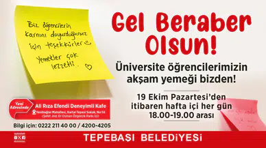 Tepebaşı’nda Üniversitelilere Akşam Yemeği Desteği