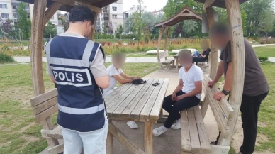 Millet Bahçesi’nde şüpheli şahıslara denetim