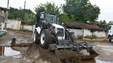 İnönü'nde Yağmur Sonrası Yollar Temizlendi