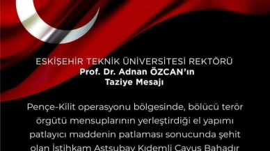 Rektör Prof. Dr. Adnan Özcan’dan Taziye Mesajı