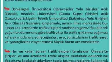 İl Emniyet Müdürlüğü'nden KPSS Kapsamında Trafik Tedbirleri Duyurusu