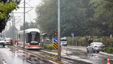 Eskişehir’de tramvay hattında katener arızası