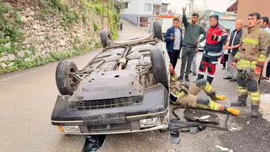 İskenderun'da kontrolden çıkan otomobil takla attı: Bir yaralı