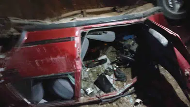 Düziçi'nde köprü inşaatına uçan otomobildeki çocuğun yürek burkan anları