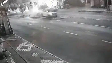 Nevşehir'de kontrolden çıkan SUV ağaçları devirerek durabildi