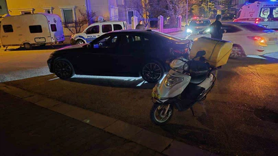 Motosikletli Kurye Hakimiyetini kaybedince düşerek yaralandı.