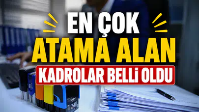 En çok atama alan kadrolar belli oldu